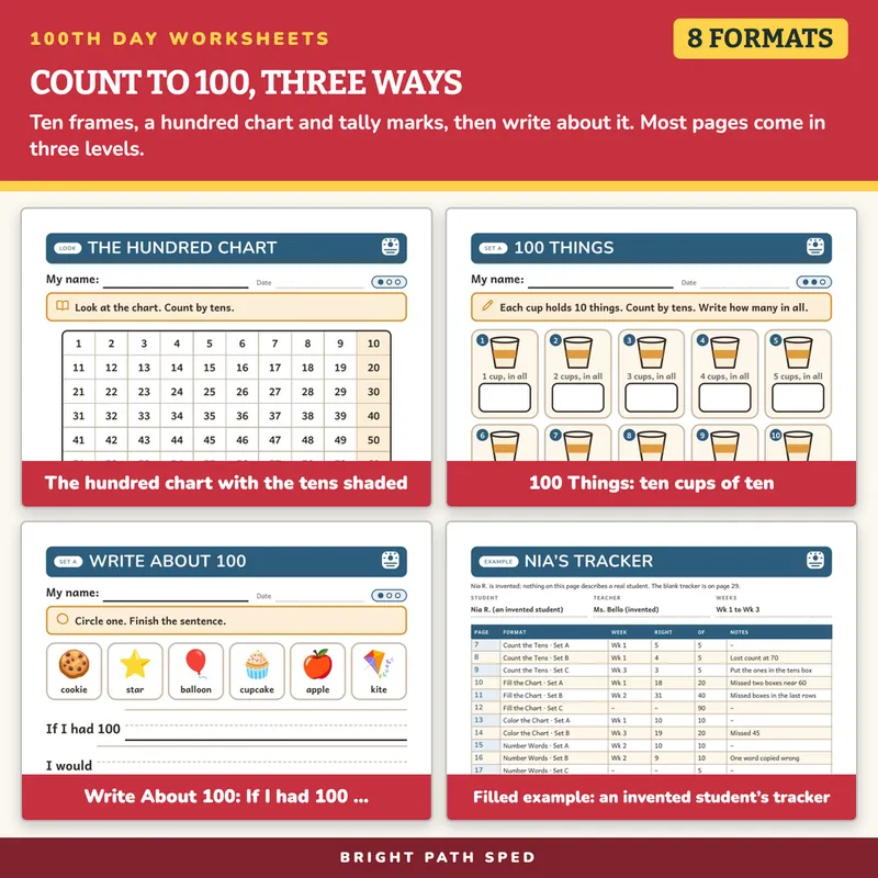 100th Day of School Worksheets, image 3 of 4