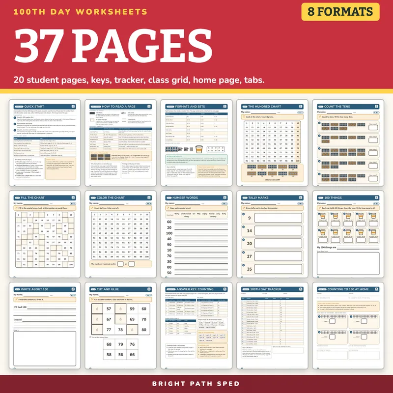 100th Day of School Worksheets, image 4 of 4