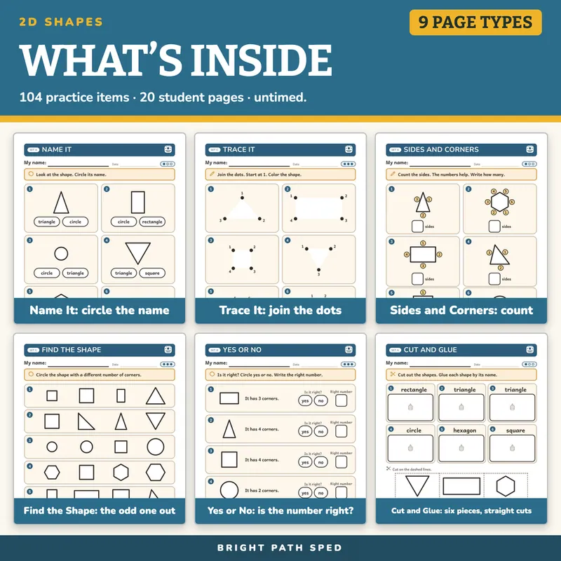 2D Shapes Worksheets, image 2 of 4