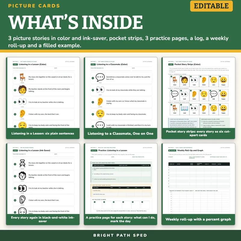 Active Listening Picture Cards and Practice Sequence, image 2 of 4