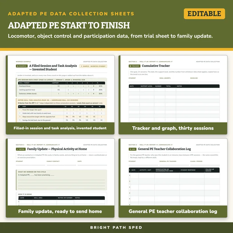 Adapted PE (APE) Data Collection and Progress Monitoring, image 3 of 4