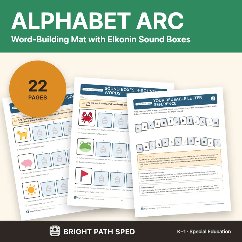 Alphabet Arc Word Building Mat with Elkonin Sound Boxes, image 1 of 4
