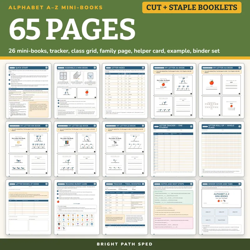 Alphabet Worksheets A-Z Mini-Books, image 4 of 4