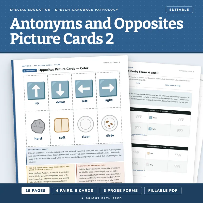 Antonyms and Opposites Picture Cards 2, image 1 of 4