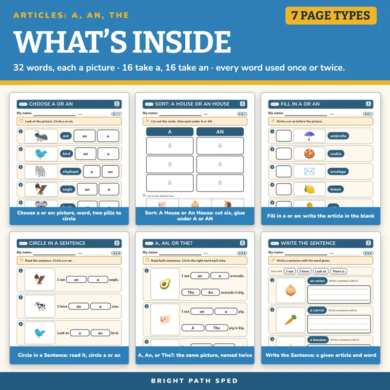 Articles (A, An, The) Worksheets, image 2 of 4