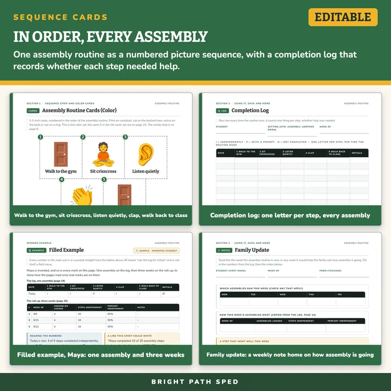Assembly Routine Visual Schedule Cards, image 3 of 4