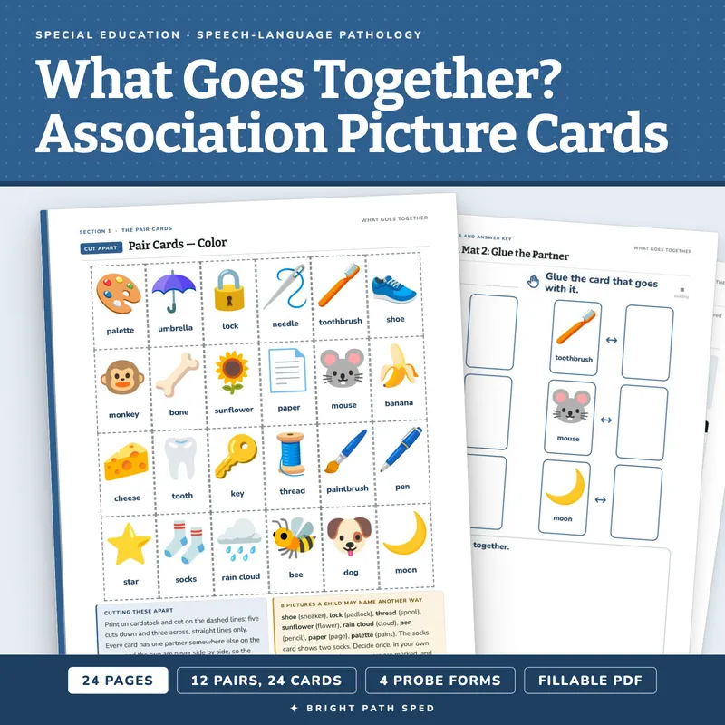 Association Picture Cards: What Goes Together?, image 1 of 4