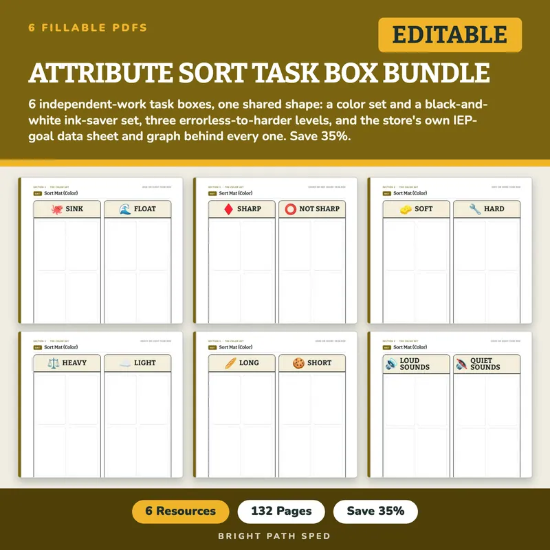 Attribute Sort Task Box Bundle, image 1 of 3