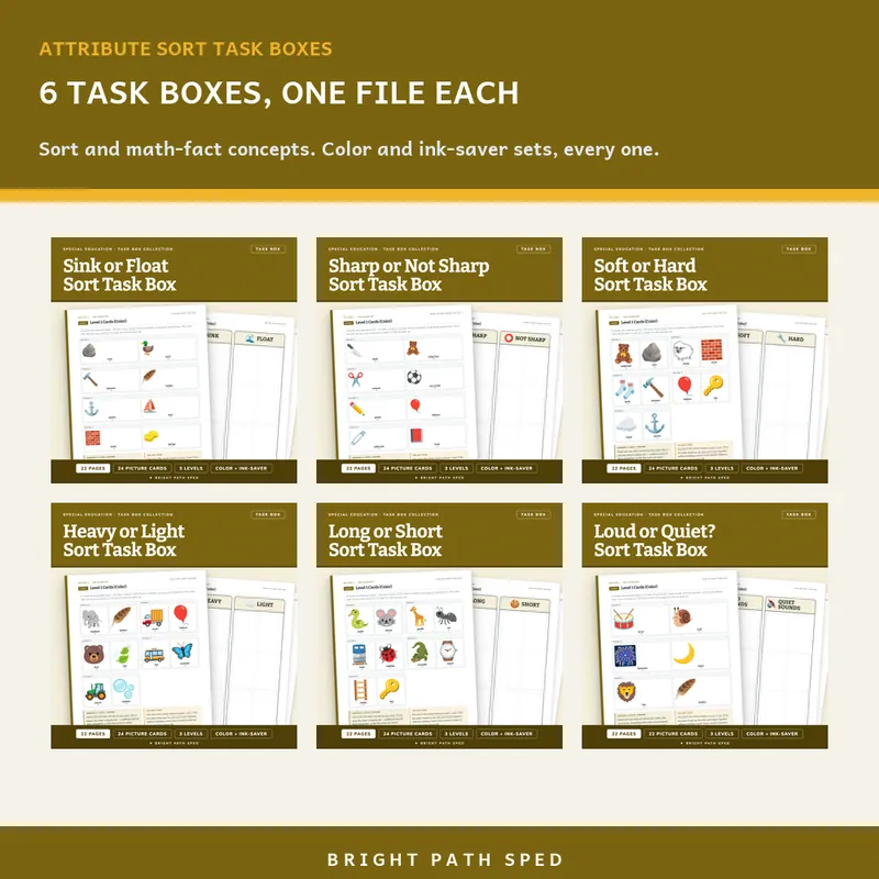 Attribute Sort Task Box Bundle, image 2 of 3