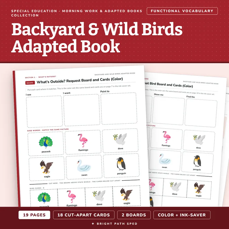 Backyard and Wild Birds Adapted Book, image 1 of 4