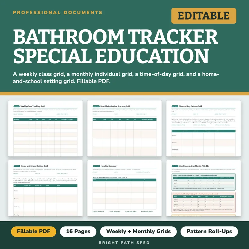 Bathroom Tracker Special Education, image 1 of 4
