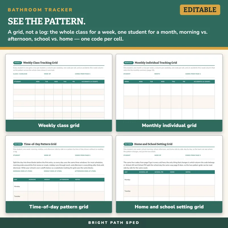 Bathroom Tracker Special Education, image 3 of 4