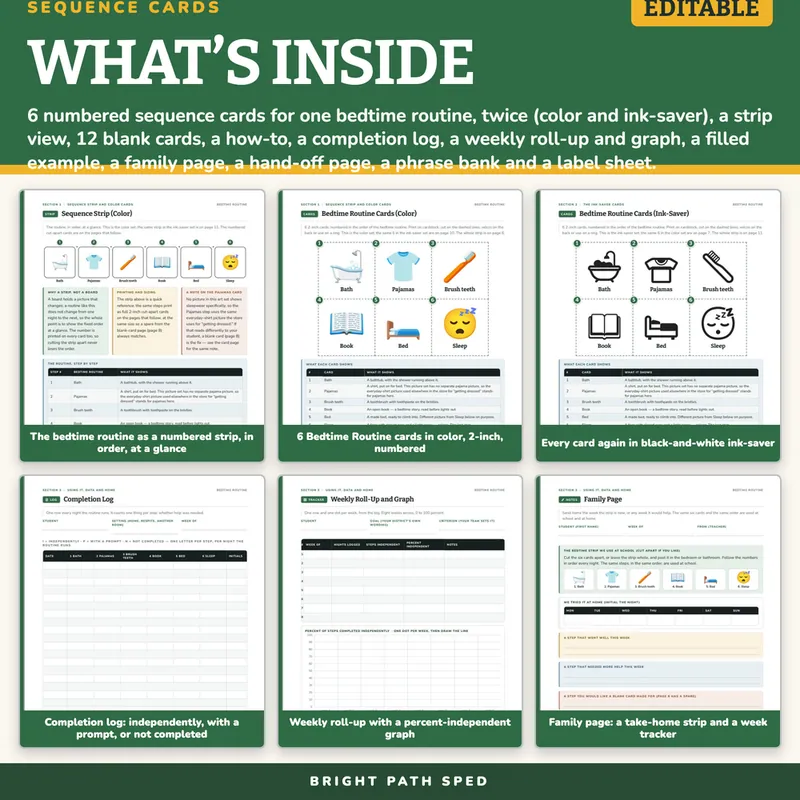 Bedtime Routine Visual Schedule Cards, image 2 of 4
