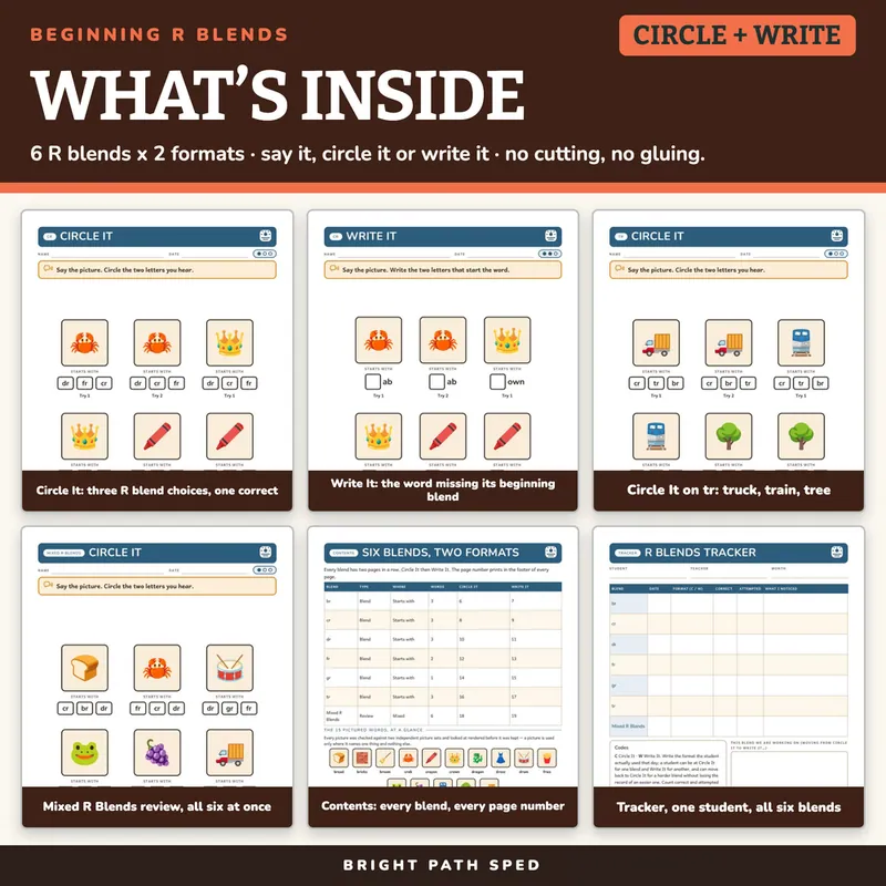 Beginning R Blends Worksheets, image 2 of 4