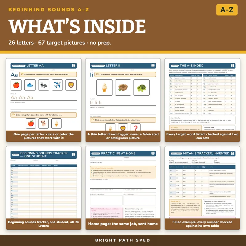 Beginning Sounds Picture Worksheets A-Z, image 2 of 4