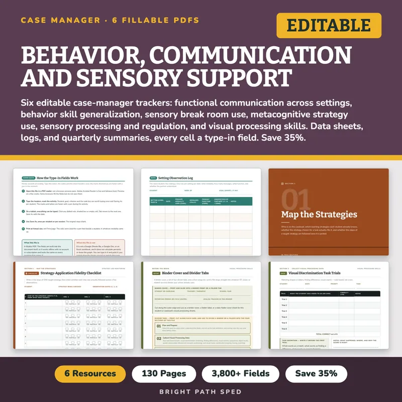 Behavior, Communication and Sensory Support Bundle, image 1 of 3