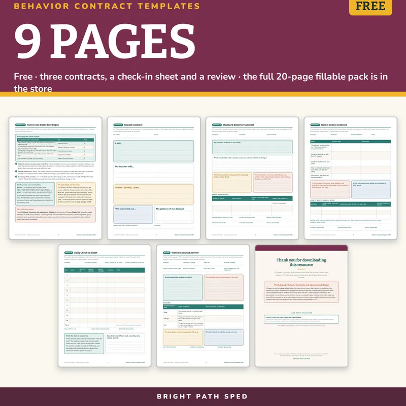 Behavior Contract Templates FREE, image 4 of 4