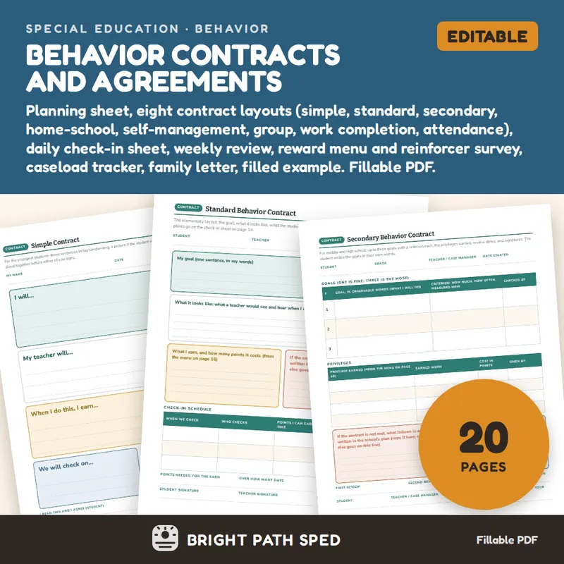 Behavior Contracts Editable, image 1 of 4