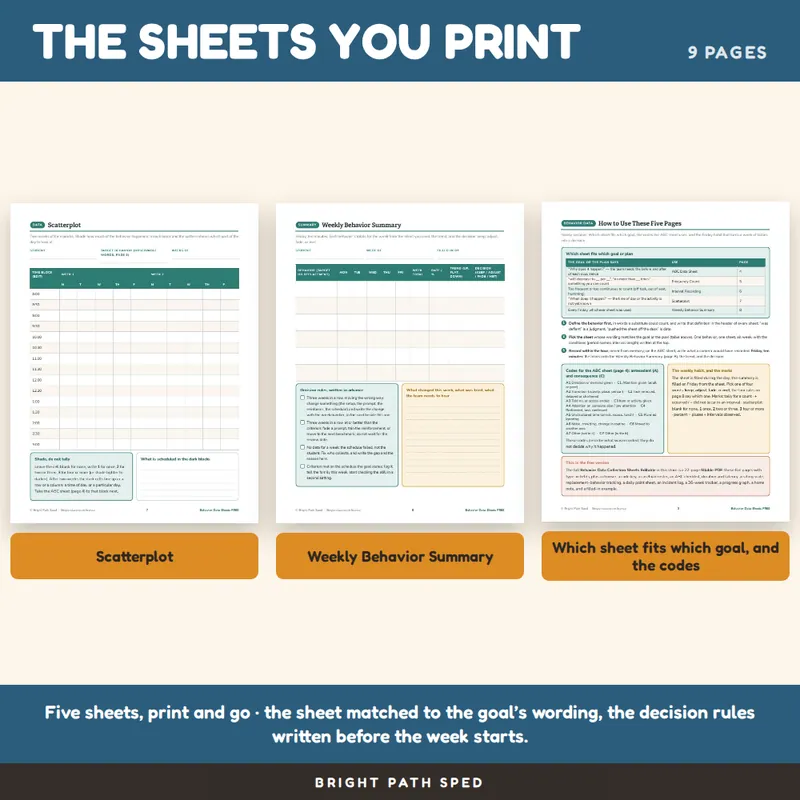 Behavior Data Sheets FREE, image 3 of 4