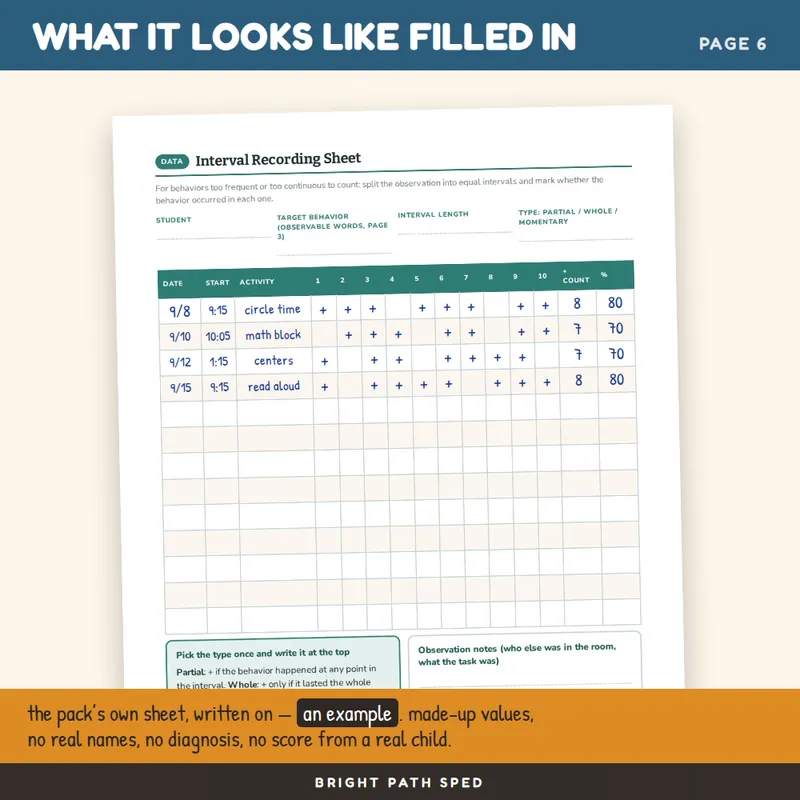 Behavior Data Sheets FREE, image 4 of 4