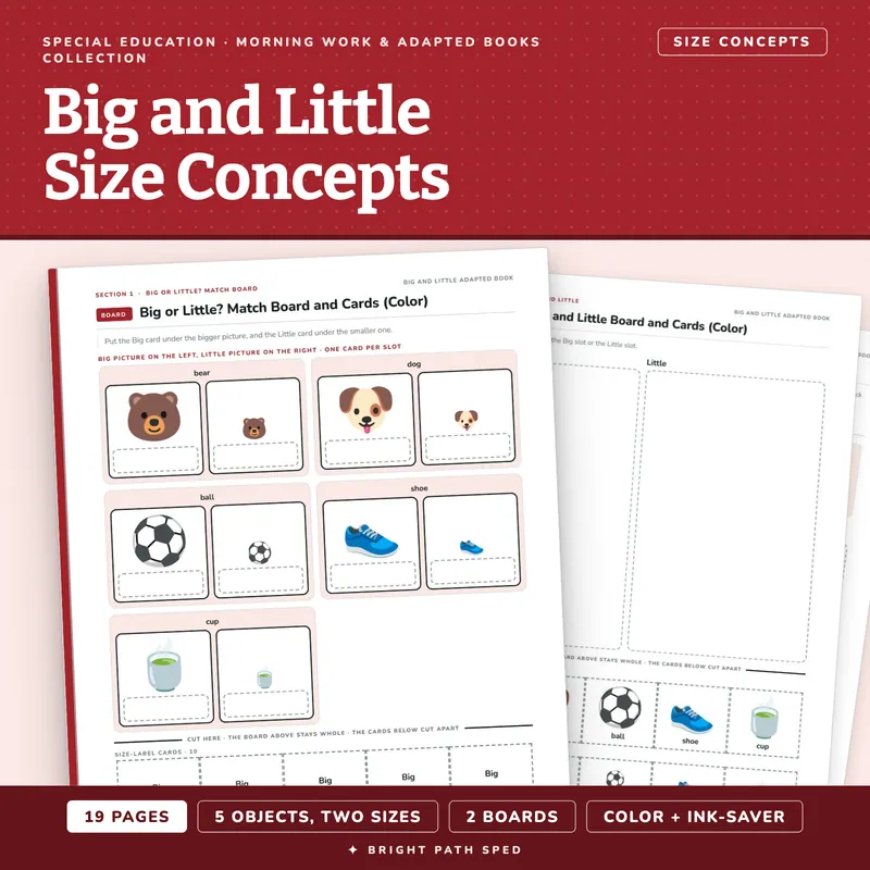 Big and Little: Size Concepts Adapted Book, image 1 of 4