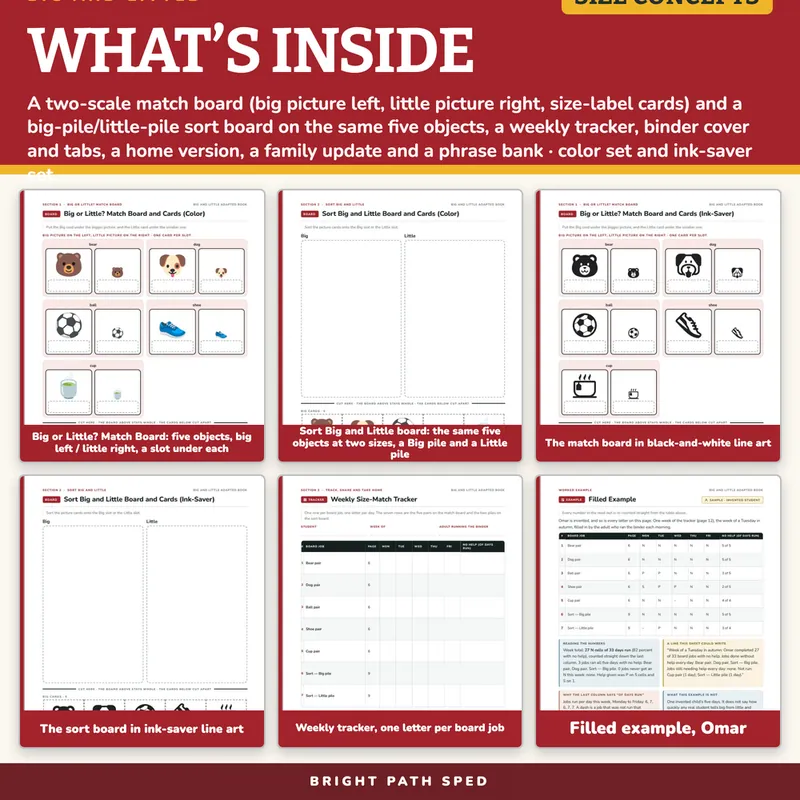 Big and Little: Size Concepts Adapted Book, image 2 of 4