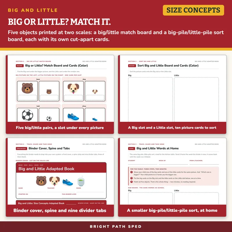 Big and Little: Size Concepts Adapted Book, image 3 of 4