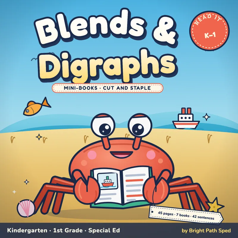 Blends and Digraphs Mini-Books, image 1 of 4