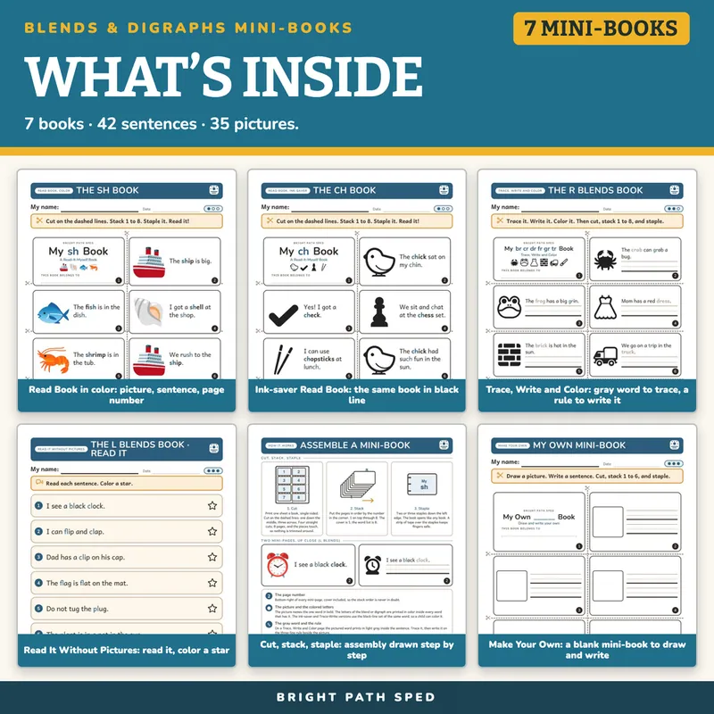 Blends and Digraphs Mini-Books, image 2 of 4