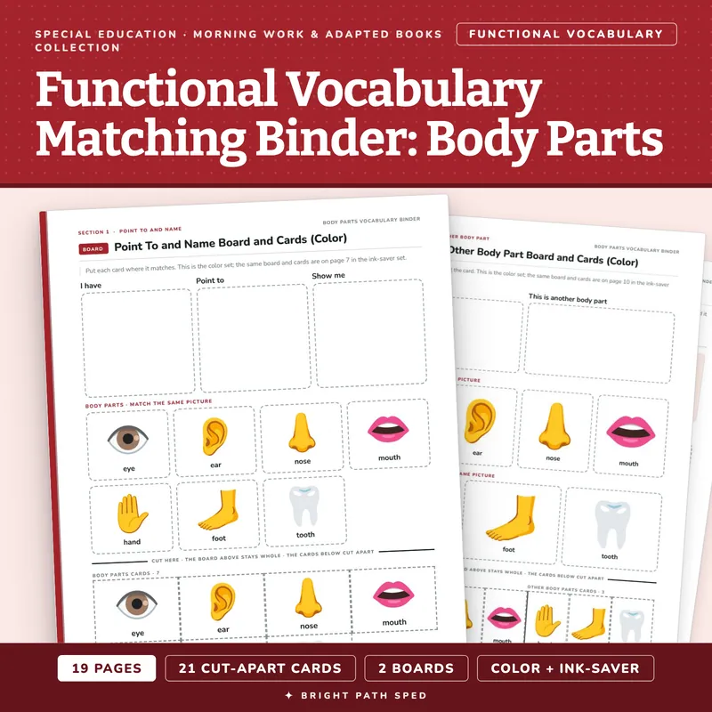 Body Parts Matching Binder, image 1 of 4