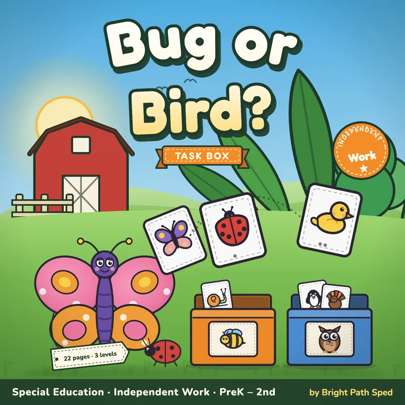 Bug or Bird Sort Task Box, image 1 of 4