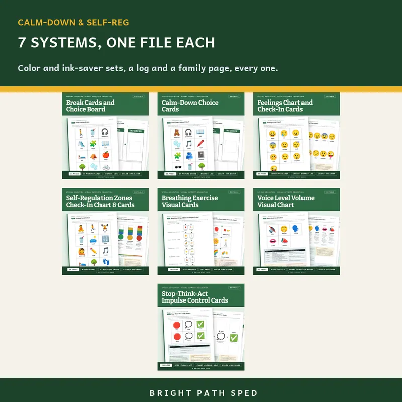 Calm-Down and Self-Regulation Visual Supports Bundle, image 2 of 3