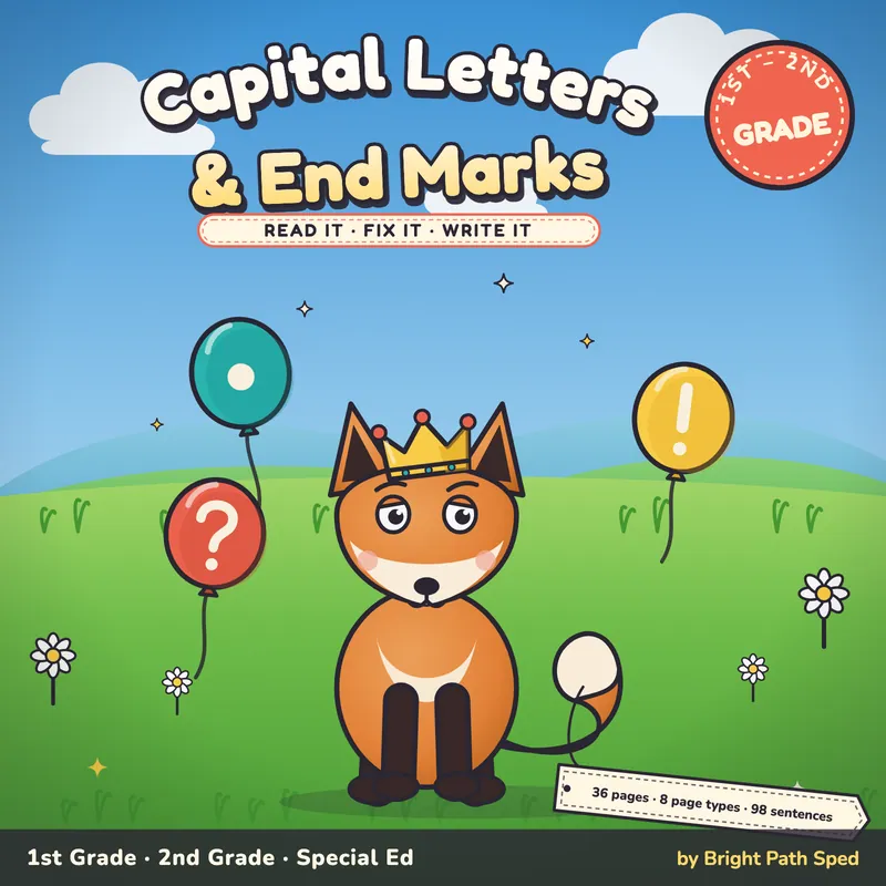 Capitalization and End Punctuation Worksheets, image 1 of 4