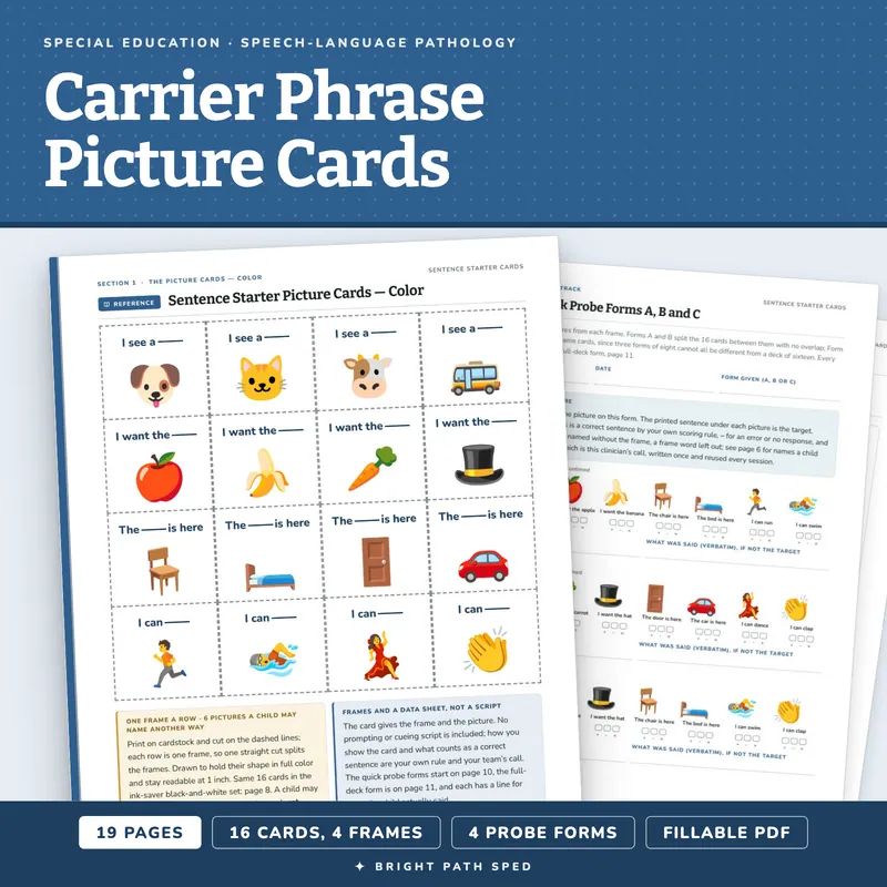 Carrier Phrase Picture Cards, image 1 of 4