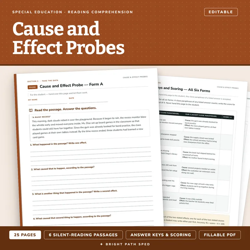 Cause and Effect Probes Editable, image 1 of 4