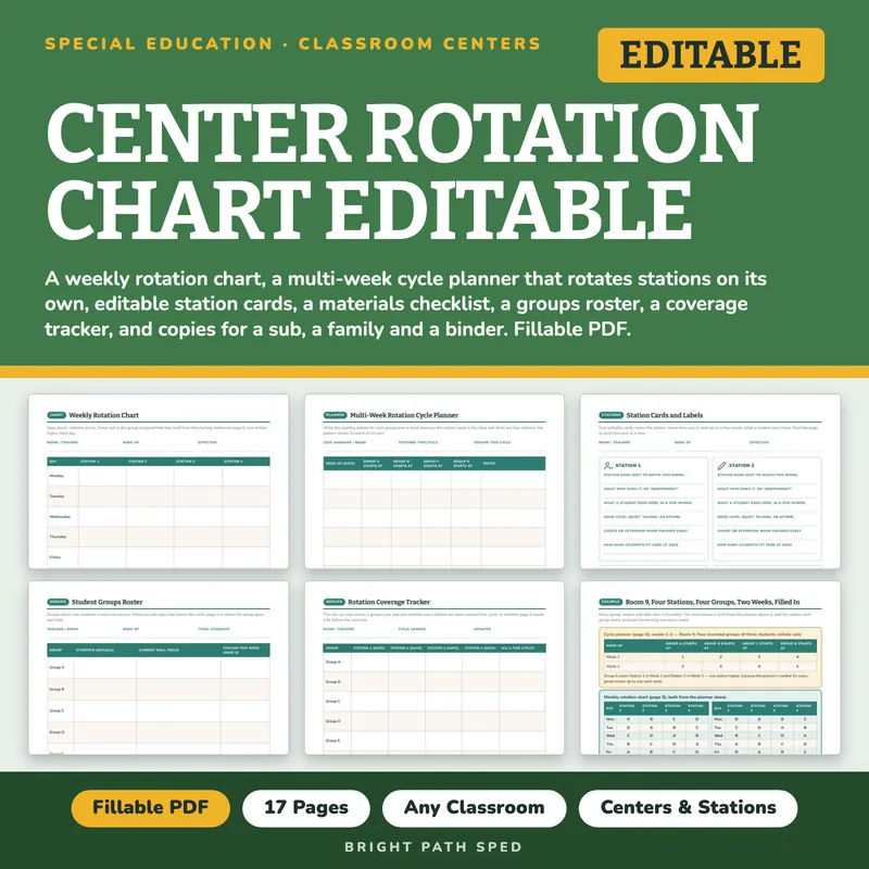 Center Rotation Chart Editable, image 1 of 4