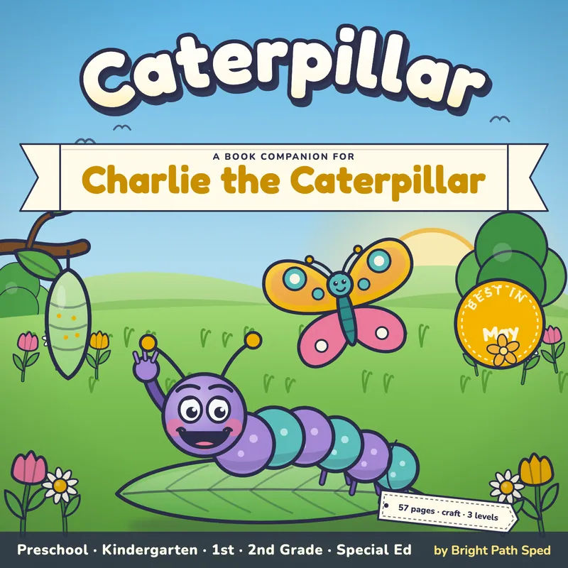 Charlie the Caterpillar Book Companion May PreK K 1st 2nd Special Ed, image 1 of 4