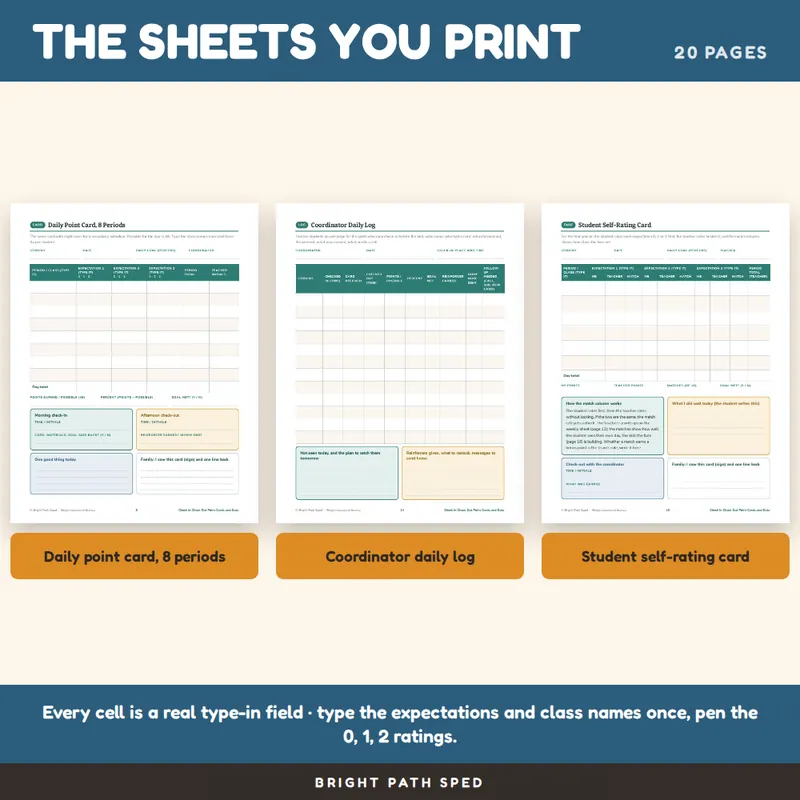 Check In Check Out Point Cards Editable, image 3 of 4