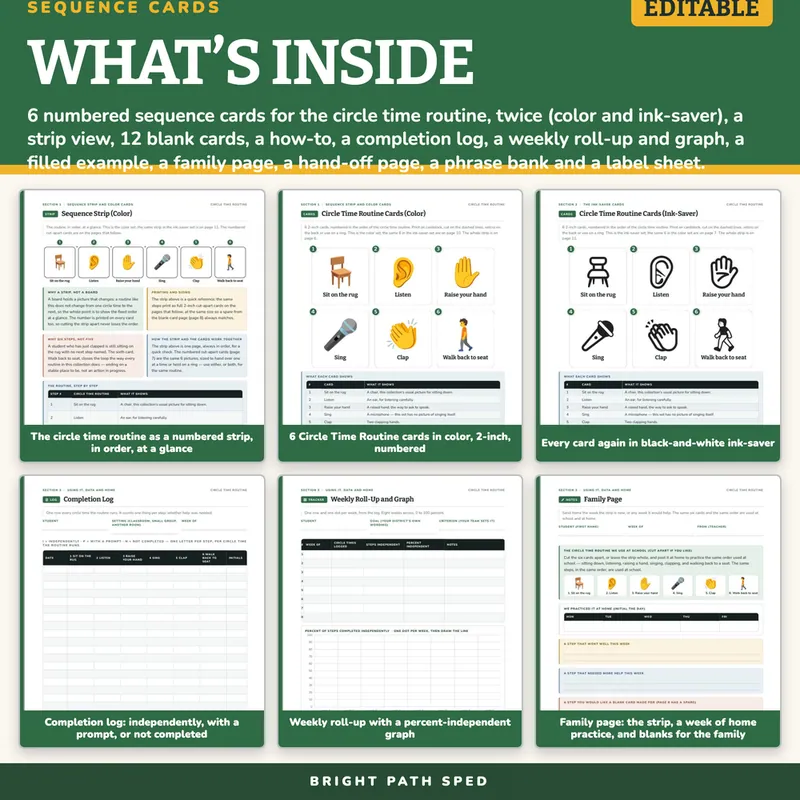 Circle Time Routine Visual Schedule Cards, image 2 of 4