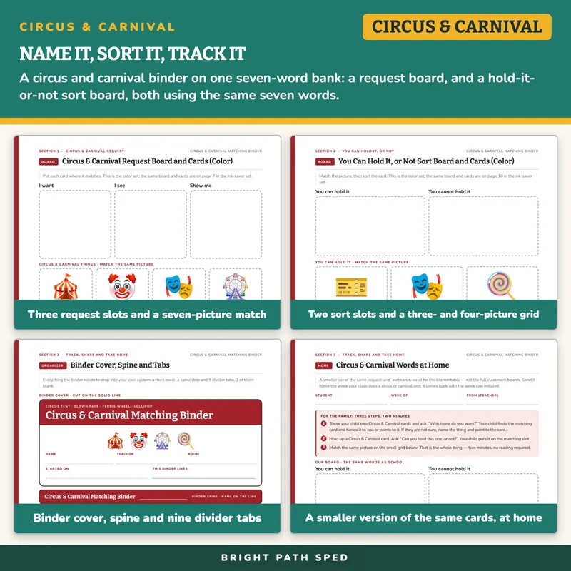Circus & Carnival Matching Binder, image 3 of 4