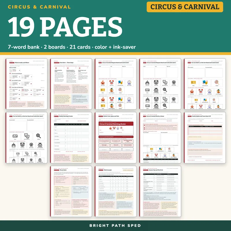 Circus & Carnival Matching Binder, image 4 of 4