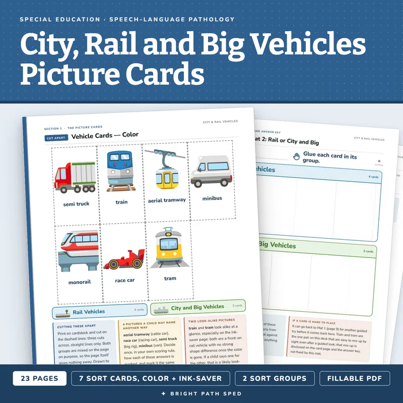 City, Rail and Big Vehicles Picture Cards, image 1 of 4