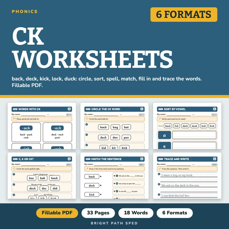 CK Worksheets, image 1 of 4