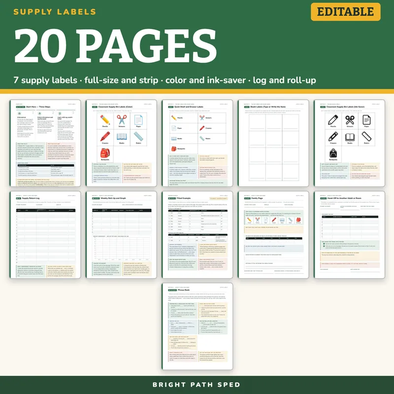 Classroom Supply and Bin Visual Labels Editable, image 4 of 4