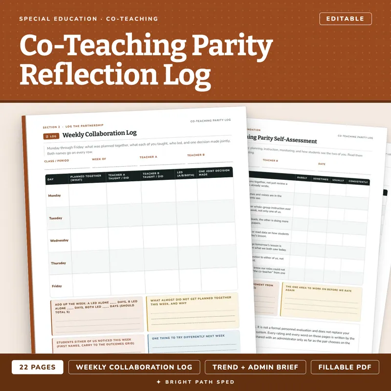 Co-Teaching Parity Log Editable, image 1 of 4