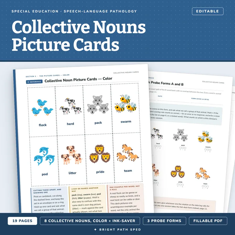 Collective Nouns Picture Cards: Flock, Herd, Pack, Pod and More, image 1 of 4