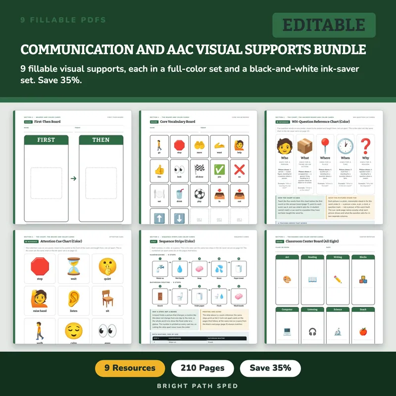 Communication and AAC Visual Supports Bundle, image 1 of 3