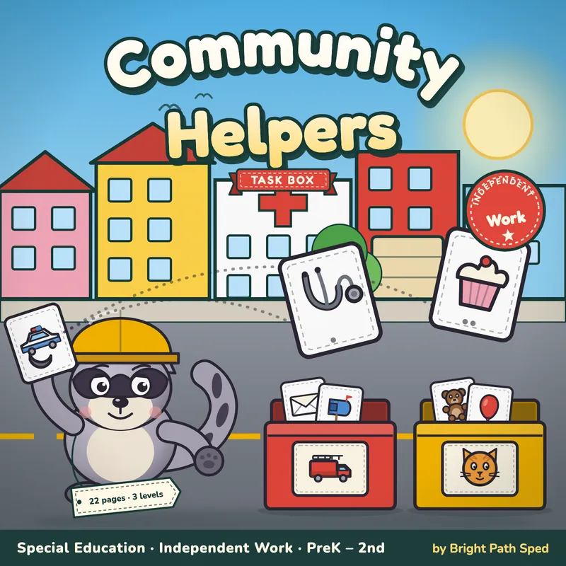 Community Helper Sort Task Box, image 1 of 4