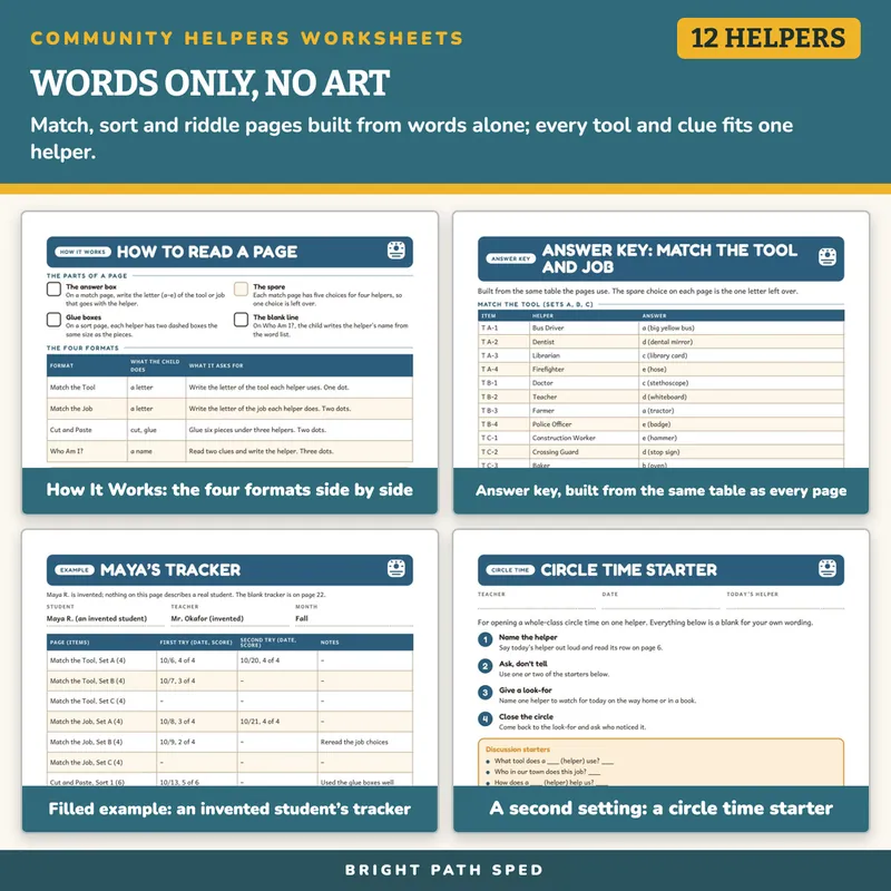 Community Helpers Worksheets, image 3 of 4