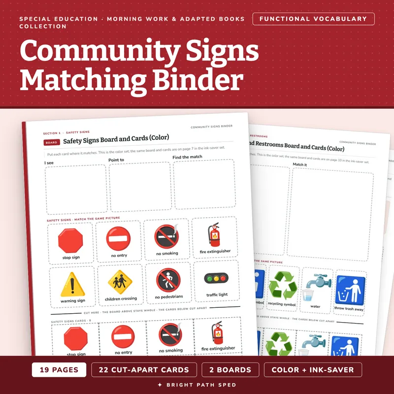 Community Signs Matching Binder, image 1 of 4